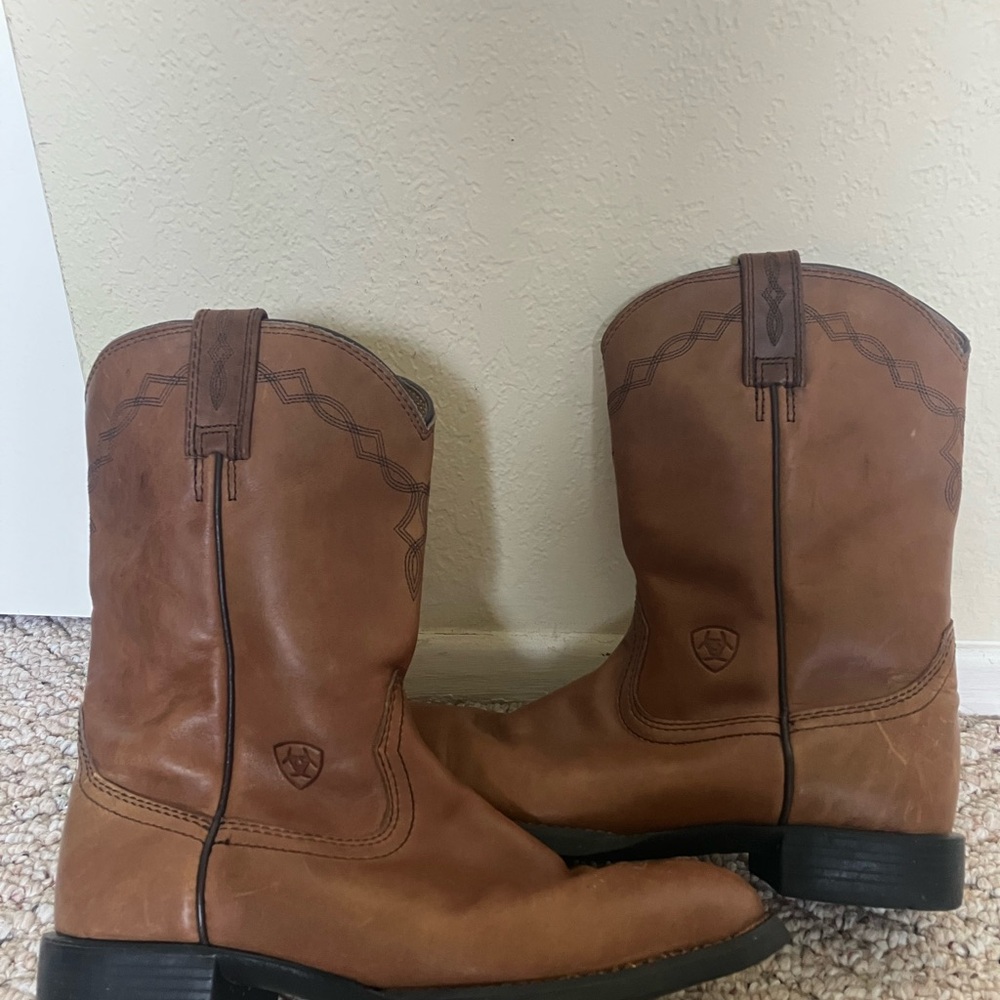 Ariat Brown Leather Cowboy Boots